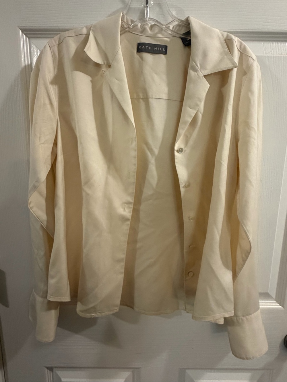 Kate Hill 100% Silk Button Down Shirt